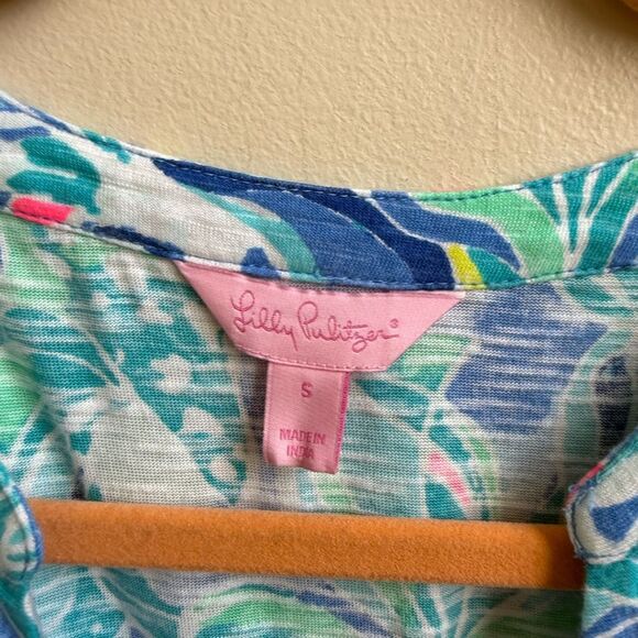 Lilly Pulitzer Shay Ruffle Tank Top Summer Dress Size Small - Picture 4 of 6
